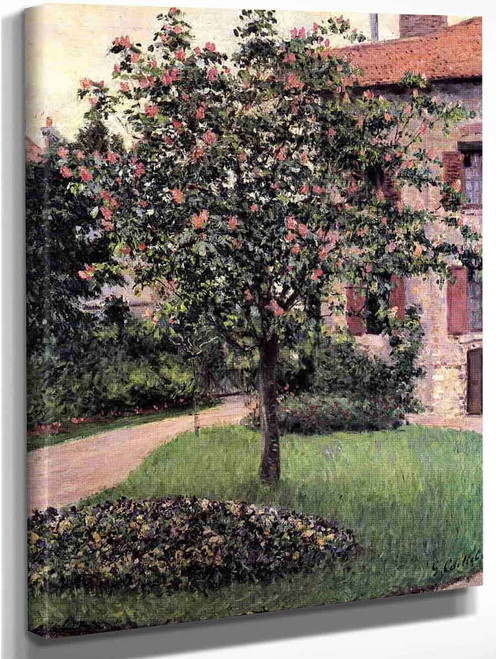 Petit Gennevilliers, Facade, Southeast Of The Artist's Studio, Overlooking The Garden, Spring By Gustave Caillebotte Art Reproduction