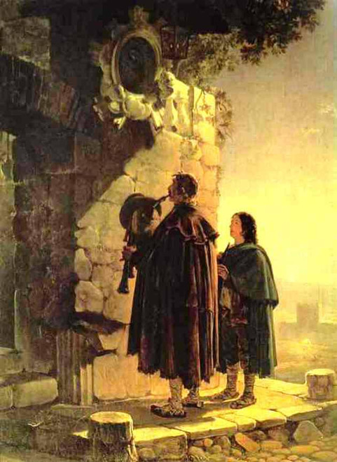 Pifferary In Front Of Madonna By Karl Pavlovich Brulloff, Aka Karl Pavlovich Bryullov By Karl Pavlovich Brulloff