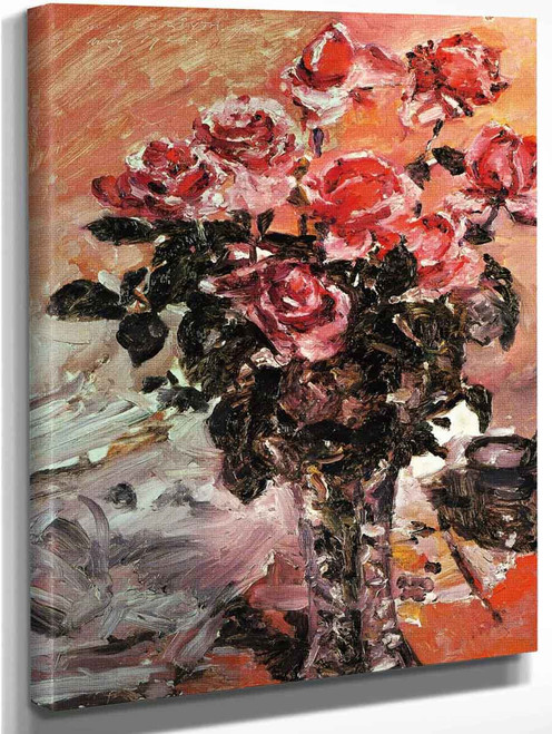 Pink Roses By Lovis Corinth By Lovis Corinth