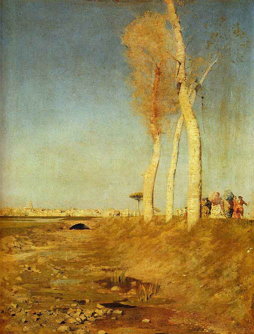 Poplars By Giuseppe De Nittis By Giuseppe De Nittis