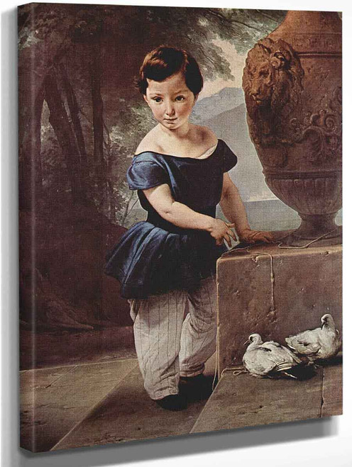 Portrait, Don Giulio Vigoni As A Child By Francesco Paolo Hayez