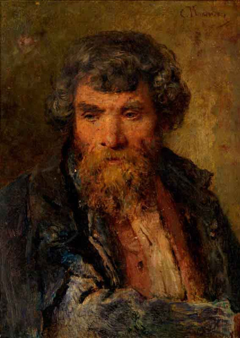 Portrait Of A Bearded Man By Konstantin Yegorovich Makovsky