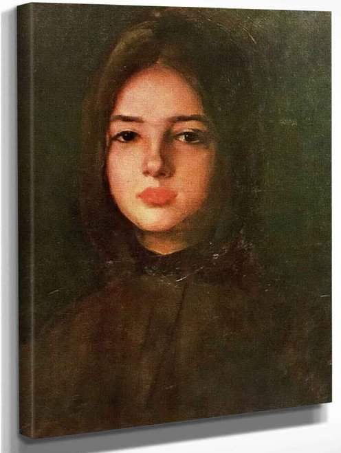 Portrait Of A Girl By Nicolae Grigorescu