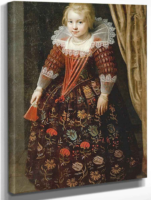 Portrait Of A Girl By Paulus Moreelse