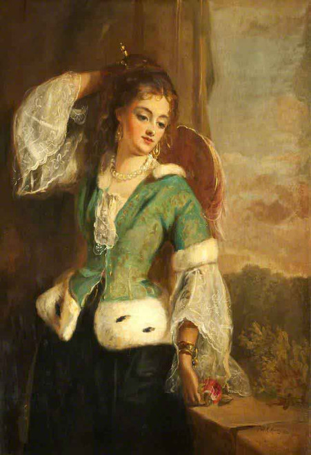 Portrait Of A Lady In A Green Jacket By Phillip Richard Morris