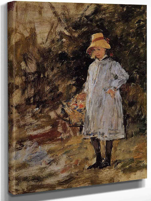 Portrait Of A Little Girl By Eugene Louis Boudin