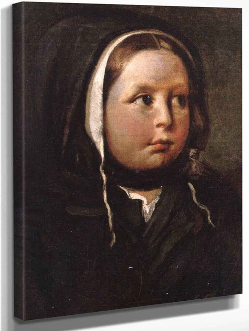 Portrait Of A Little Girl By Gustave Courbet