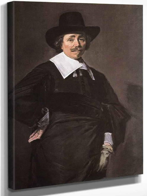 Portrait Of A Standing Man By Frans Hals  By Frans Hals