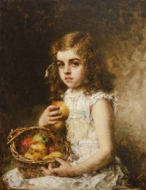 Portrait Of A Young Girl11 By Alexei Harlamoff