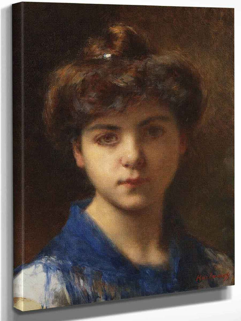 Portrait Of A Young Girl18 By Alexei Harlamoff