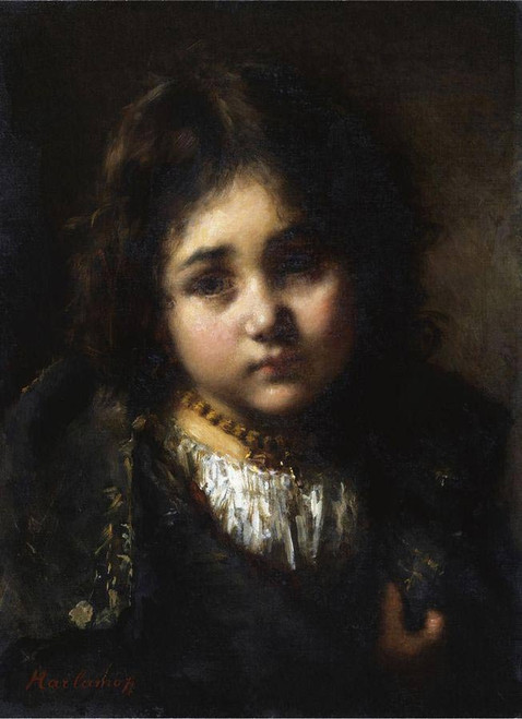 Portrait Of A Young Girl24 By Alexei Harlamoff