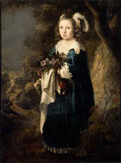 Portrait Of A Young Girl By Govaert Flinck