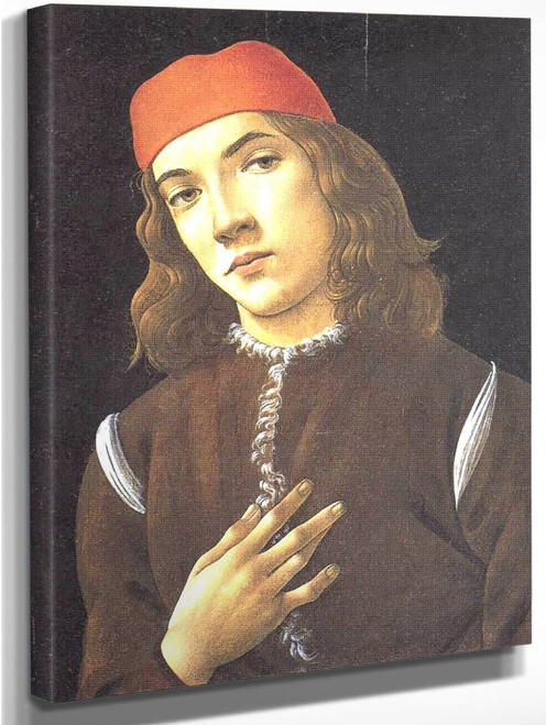 Portrait Of A Youth By Sandro Botticelli