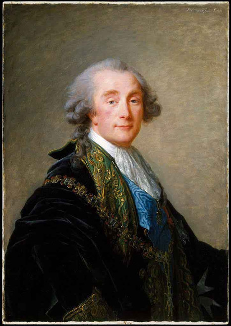 Portrait Of Alexandre Charles Emmanuel De Crussol Florensac By Elisabeth Vigee Lebrun