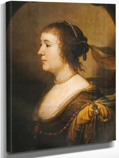 Portrait Of Amalia Of Solms Braunfels By Gerard Van Honthorst By Gerard Van Honthorst
