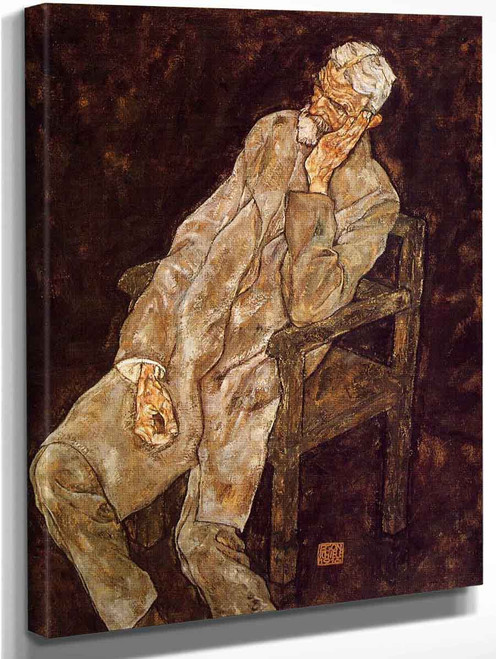 Portrait Of An Old Man By Egon Schiele