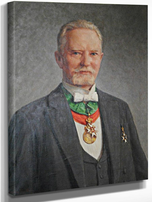 Portrait Of August Henricson By Johan Krouthen