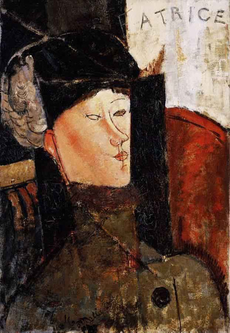 Portrait Of Beatrice Hastings3 By Amedeo Modigliani