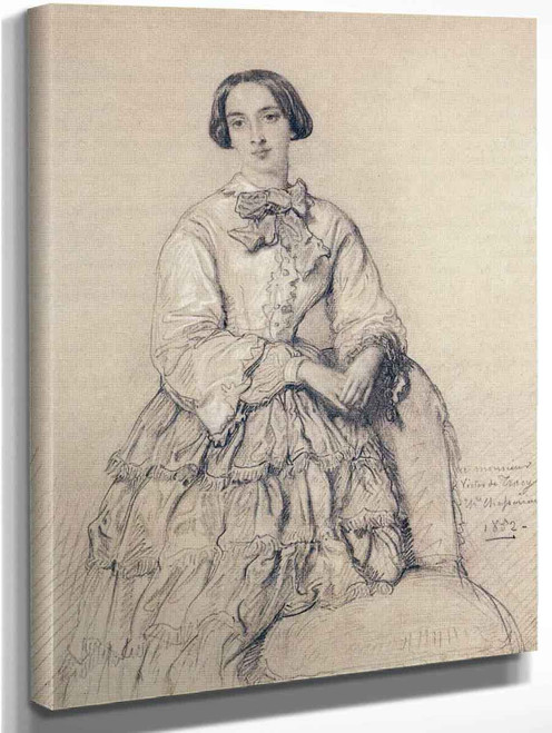 Portrait Of Comtesse Du Magnoncourt, Nee Mary De Tracy By Theodore Chasseriau