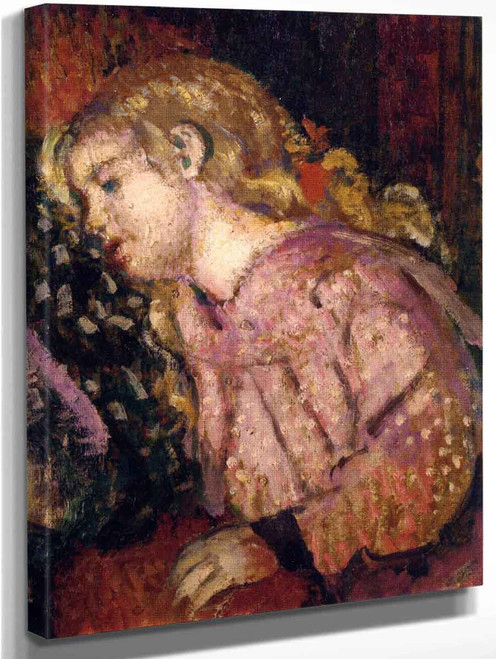 Portrait Of Elizabeth, The Artist's Daughter By Georges Lemmen Art Reproduction