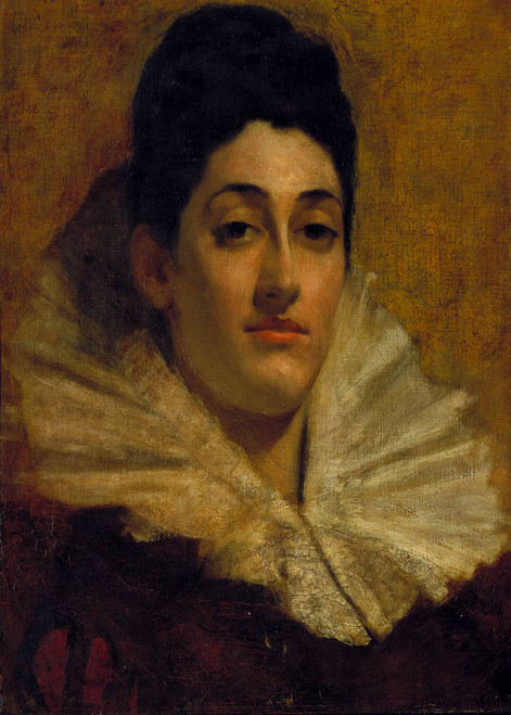 Portrait Of Frances C. Houston By Thomas Wilmer Dewing By Thomas Wilmer Dewing