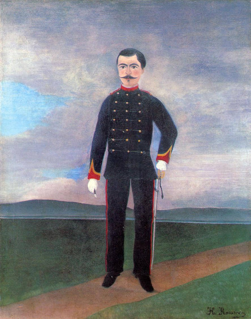 Portrait Of Frumence Biche In Uniform By Henri Rousseau Portrait Of Frumence Biche In Uniform By Henri Rousseau