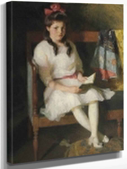 Portrait Of Gertrude Russell By Frank W. Benson By Frank W. Benson