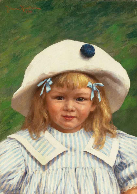 Portrait Of Gerty Svanlund By Johan Krouthen