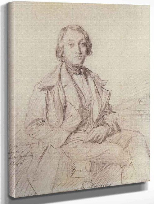 Portrait Of Jean Gaspard Felix Larcher Ravaisson Mollien By Theodore Chasseriau