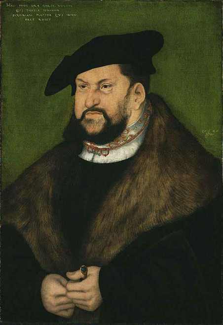 Portrait Of Johannes The Steadfast, Elector Of Saxony By Lucas Cranach The Elder By Lucas Cranach The Elder