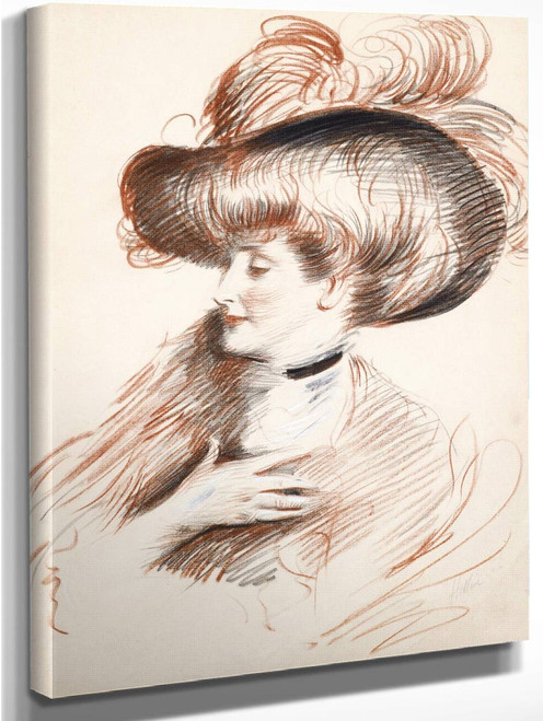 Portrait Of Madame De Guerin By Paul Cesar Helleu