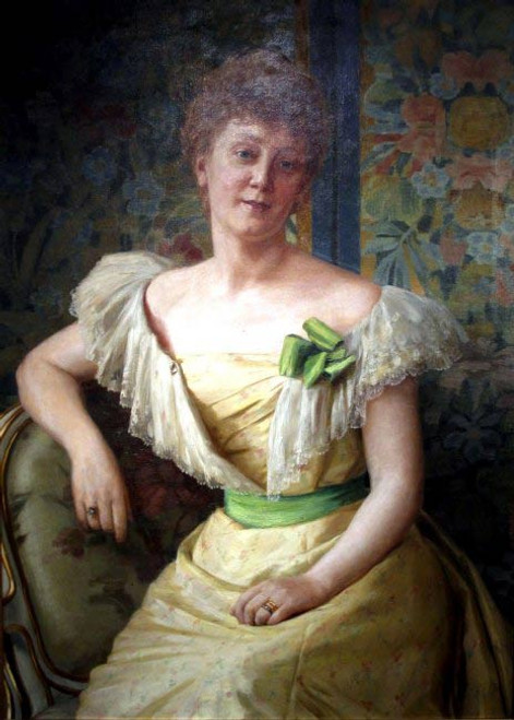 Portrait Of Majsen Lundblad By Johan Krouthen