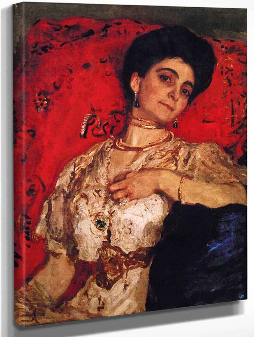 Portrait Of Maria Akimova By Valentin Serov