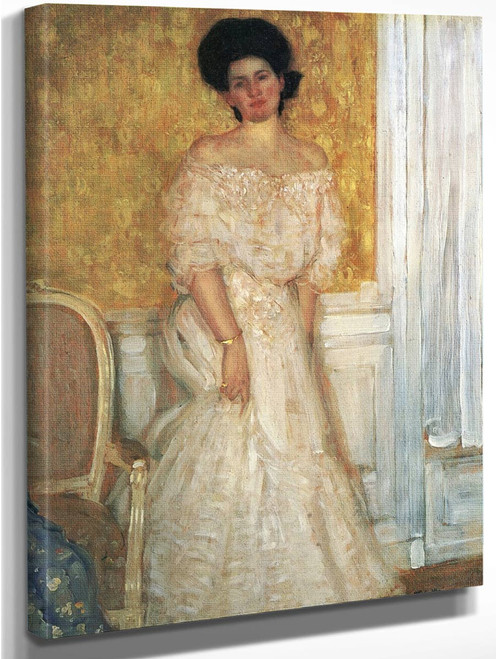 Portrait Of Mme Janet Gely By Frederick Carl Frieseke By Frederick Carl Frieseke