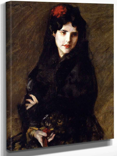 Portrait Of Mrs. C(Also Known As The Artist's Wife) By William Merritt Chase(American, 1849 1916) By William Merritt Chase(American, 1849 1916) Art Reproduction