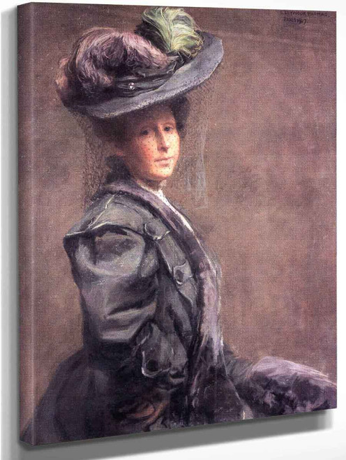 Portrait Of Mrs. Seymour Thomas By Charles H. Woodbury
