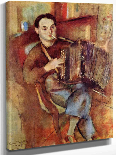 Portrait Of Pierre Macorlan By Jules Pascin