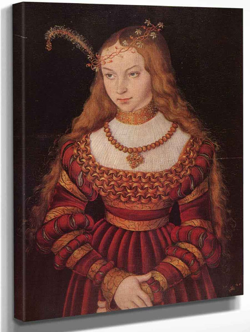 Portrait Of Princess Sybille Of Cleves As A Bride John Frederick The Magnanimous Of Saxony By Lucas Cranach The Elder