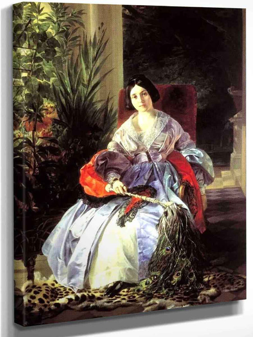 Portrait Of Princess Ye. P. Saltykova 1 By Karl Pavlovich Brulloff, Aka Karl Pavlovich Bryullov By Karl Pavlovich Brulloff