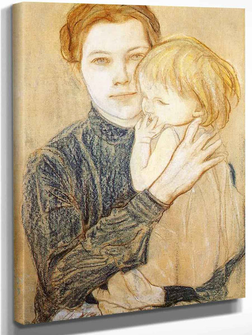 Portrait Of Salomea Hankiewiczowa And Her Daughter By Stanislaw Wyspianski