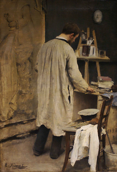 Portrait Of Sculptor Ernest Bussiere By Emile Friant