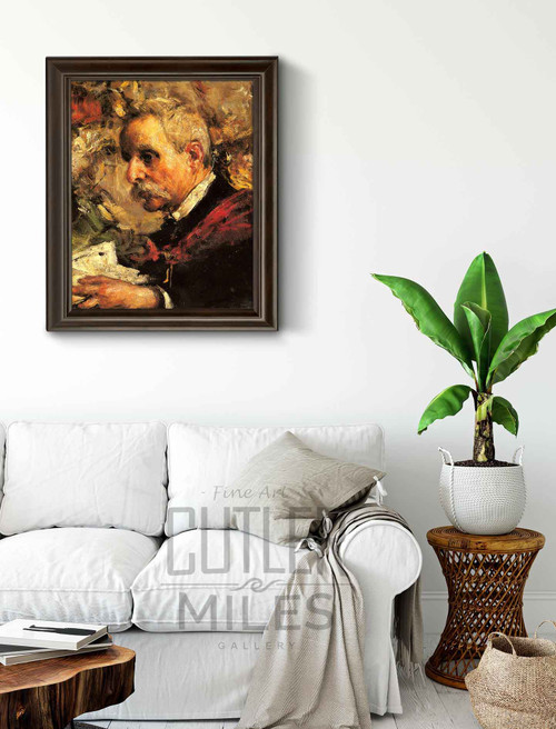 Portrait Of The Artist's Father By Antonio Mancini Art Reproduction