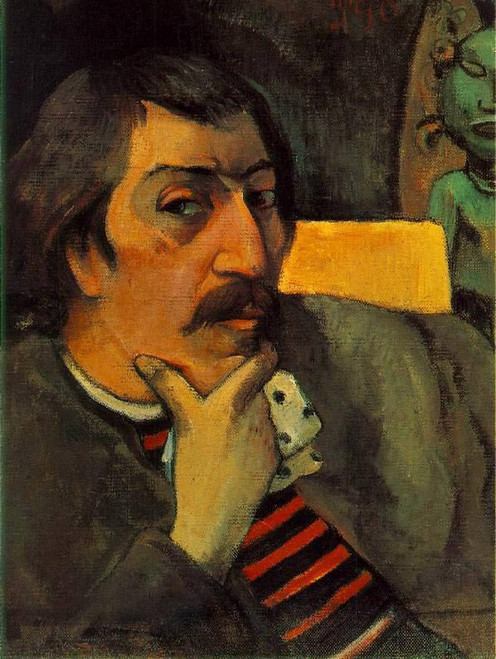 Portrait Of The Artist With The Idol By Paul Gauguin