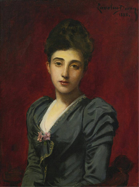 Portrait Of The Countess Lily De Roussy De Sales By Charles Auguste Emile Carolus Duran
