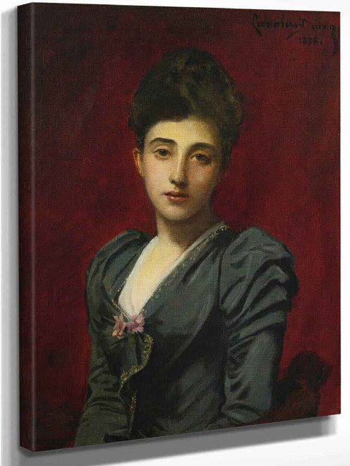 Portrait Of The Countess Lily De Roussy De Sales By Charles Auguste Emile Carolus Duran