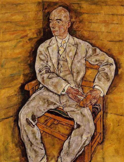 Portrait Of Victor Ritter Von Bauer By Egon Schiele