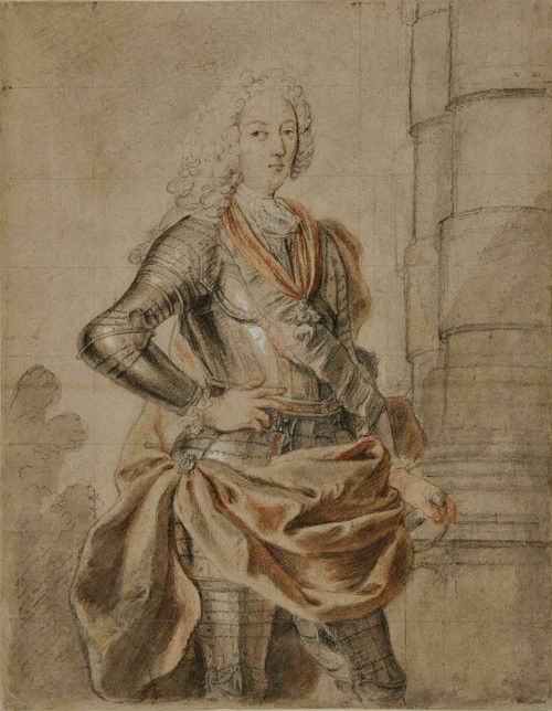 Preparatory Study Of The Portrait Of The Duke Louis Of Orleans By Charles Antoine Coypel Iv By Charles Antoine Coypel Iv