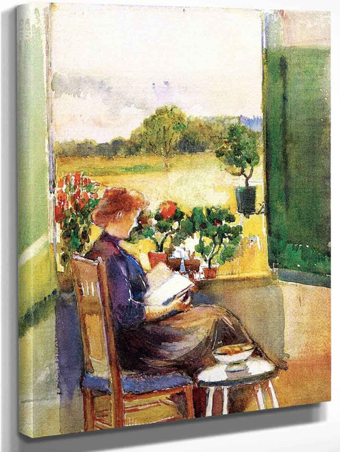 Reading By An Open Window By Annie G. Sykes