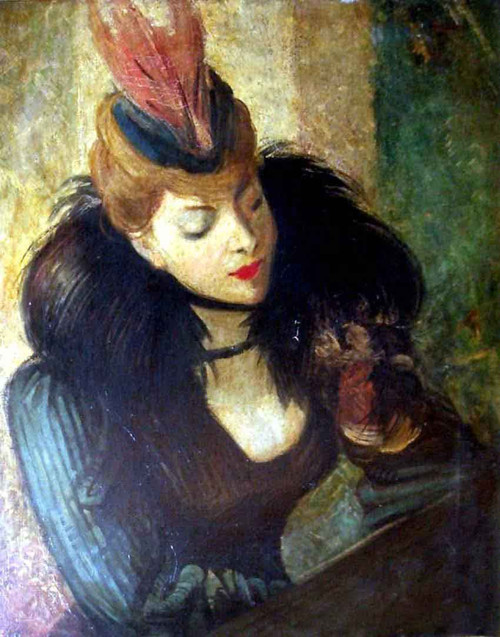 Red Feather By Giovanni Boldini
