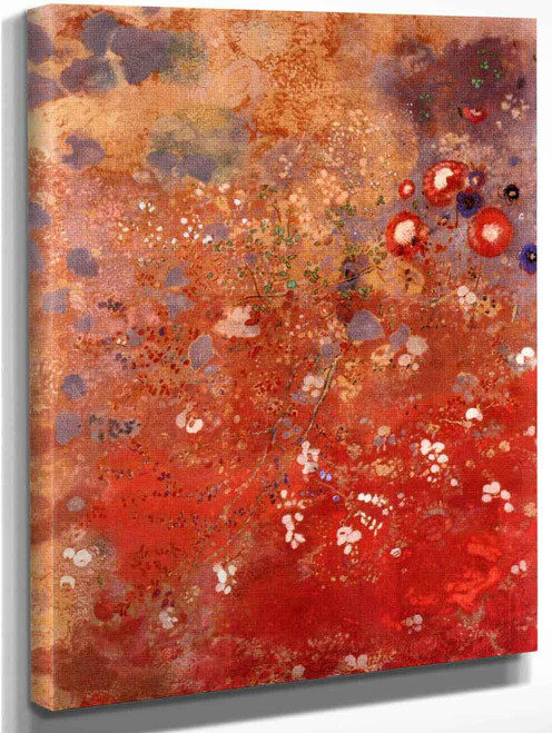 Red Panel By Odilon Redon